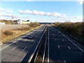 SU1082 : M4 motorway viewed from Spittleborough Roundabout near Swindon by Jaggery
