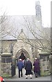 NZ2832 : Entrance to St Luke's Church, Ferryhill by Stanley Howe