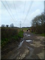 View along pylon line from the entrance to Bakers Farm