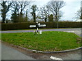 Signpost at the east end of Lackenhurst Lane