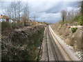 Railway north of Snowdown station