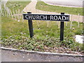 Church Road sign