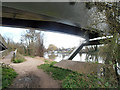 Beneath the footbridge