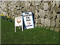 Roadside advertising boards on Ballyveaghbeg Road