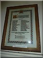 SZ3596 : St Mary, South Baddesley:Roll of Honour by Basher Eyre