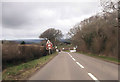 Westhayes Caravan Site entrance ahead