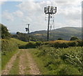 Mast on high ground north of Pontypool