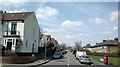 View of the footbridge at the end of Wigram Road from Redbridge Lane W