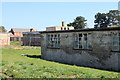 Unrenovated huts and new development at Bletchley Park