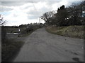 Lane leading to Birch Hall from Dairyground