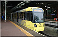 Manchester Victoria:  Tram for Rochdale