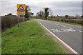 A422 approaching Burgess Farm Industrial Estate turning