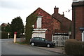 Barn and old petrol pump on the junction of Fleetway and North Thoresby Road