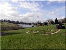 TQ8352 : Children's Maze and Lake, Leeds Castle grounds by Michael Steele