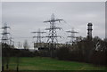 Pylons near Enfield Power Station