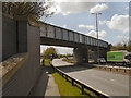 SJ5185 : Widnes, Rail Bridge over Queensway by David Dixon