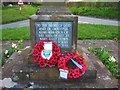 Astley War Memorial - the main dedication plaque, Astley, Worcs