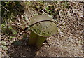 Marker at Lower Lliw reservoir