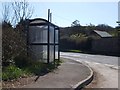 Bus shelter at Heddon Mills