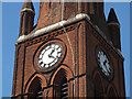 TQ1869 : St Luke's church, Kingston-upon-Thames: clock faces by Stephen Craven
