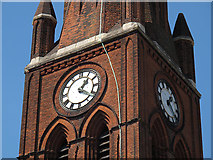 TQ1869 : St Luke's church, Kingston-upon-Thames: clock faces by Stephen Craven