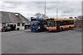 Two buses in the SE corner of Blackwood bus station