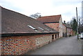 Brick and flint built barn