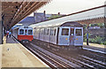 East Ham station, with trains, 1991