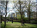 View of buildings around the A40 from Rembrandt Gardens