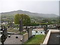 View south eastwards across the grave yard of St Malachy Chapel. Camlough