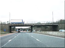 NY5029 : M6 southbound, junction 40 by Alex McGregor