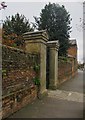 Gate posts and old wall, The Rectory, Beaconsfield