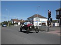 Vintage motor car passes through Backwell