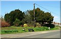 Bench and telegraph pole, Herstmonceux