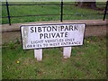 TM3769 : Sibton Park sign by Geographer