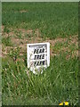 TM2575 : Pear Tree Farm sign by Geographer
