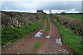 Farmland access track, Garthbrengy