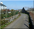 A bend in Ffordd Pont Lloc near Pont y Lloc