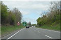 SK5778 : Approaching A60 roundabout on A57 by Julian P Guffogg
