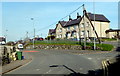 Houses near a bend in Ffordd Rhedyw, Llanllyfni