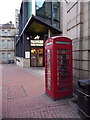 Sheffield: telephone box in West Street