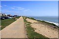 Clifftop footpath at Milford on Sea