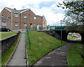 Path junction on the west side of Commercial Street, Gilfach