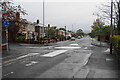 Mini-roundabout on Harwood Lane