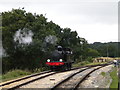 Steam locomotive running round at Wootton