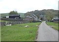 Approaching Slacksdale Farm from the west