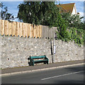 Limestone-faced retaining wall, Dawlish Road, Teignmouth