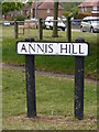 TM3489 : Annis Hill sign by Geographer