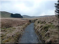SN7591 : Gate on the track from Lluest-y-rhos to Llechwedd Llwyd by John Lucas