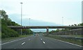 Footbridge crosses the M62 Motorway